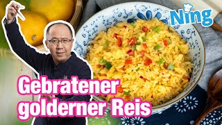 Schnell und einfach kochen Gebratener goldener Reis [upl. by Li]