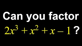 Factoring a cubic polynomial in two ways [upl. by Anastasia]