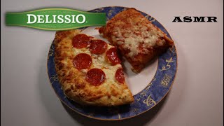 DELISSIO CROISSANT CRUST PEPPERONI amp CRISPY PAN PIZZA LOADED FOUR CHEESE ASMR MUKBANG [upl. by Clarice]