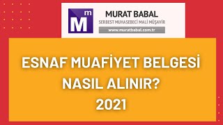 Esnaf Muafiyet Belgesi Nasıl Alınır [upl. by Ed]