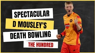 D Mousley best bowling  Spinner bowls like waqar ampwasim in death overs  The hundred  highlights [upl. by Roi225]