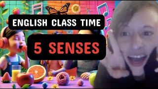 Learn Adjectives with Five Senses  English Class Time [upl. by Aneral546]