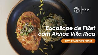 Receita Escalope de Filet com Arroz Vila Rica [upl. by Ahsir849]