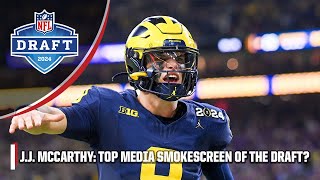 JJ McCarthy The biggest MEDIA SMOKESCREEN of the NFL Draft 😳  NFL Draft Reaction Show [upl. by Milano]