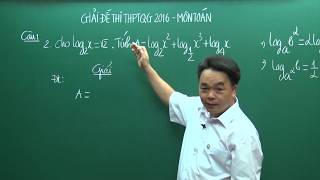 Thi THPTQG  Đề thi THPTQG 2016  Thầy Lê Bá Trần Phương  Hướng dẫn giải đề môn Toán P1 [upl. by Arvid73]