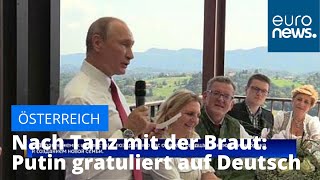 Nach dem Tanz mit der Braut Putin gratuliert auf Deutsch [upl. by Maidy460]