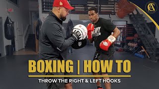 Boxing  How to throw the Right amp Left Hooks  Coach Anthony Boxing [upl. by Ahsiekat]