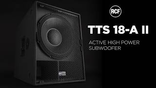 RCF TTS 18A II  ACTIVE HIGH POWER SUBWOOFER [upl. by Okiron]