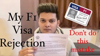 My F1 Visa Rejection Experience  Don’t do this mistake  usavisa f1visainterview interview visa [upl. by Erving594]