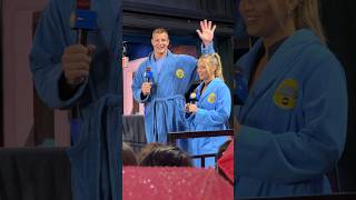 Rob Gronkowski amp Camille Kostek ready for intense ice bath challenge robgronkowski camillekostek [upl. by Lefton]