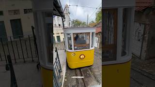 Funicular Train Ride Lavra Funicular Gloria Funicular Lisbon Portugal Shorts [upl. by Anilam284]