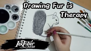 Inktober 2022  Day 2  Scurry Drawing with INK  Squirrel [upl. by Ttenneb]