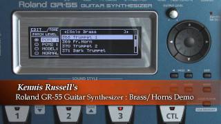 Roland GR55 Guitar Synthesizer  Brass  Horns Sounds [upl. by Eirallam]