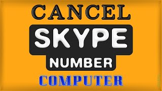 How To Cancel Skype Number on Computer [upl. by Matlick]