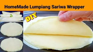 LUMPIANG SARIWA WRAPPER RECIPE  HOMEMADE FRESH LUMPIA WRAPPER  DIY Fresh Lumpia Wrapper [upl. by Deroo370]