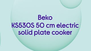 Beko KS530S 50 cm Electric Solid Plate Cooker  Silver  Quick Look [upl. by Aicak]