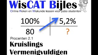 Kruislings Vermenigvuldigen  WisCAT Werkboek Procenten 21 [upl. by Saber]