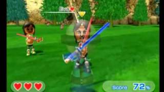 Wii Sports Resort Swords Play Showdown Stage 5 50 Combo Streak [upl. by Ahsinawt]