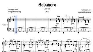 Habanera de Bizet Partitura de Piano Ópera Carmen [upl. by Ylyl]