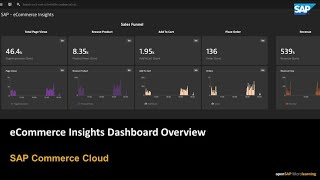 ECommerce Insights Dashboard Overview in Dynatrace  SAP Commerce Cloud [upl. by Yelsgnik]