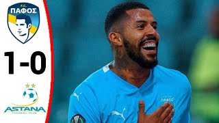 Pafos vs Astana 10 Anderson Goal All Goals and Extended Highlights [upl. by Annoled]