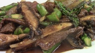 Beef Stir Fry With Portobello MushroomAsparagus [upl. by Leonard]