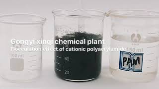 Flocculation test of cationic polyacrylamide [upl. by Sllew]