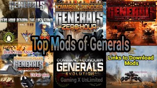 Top amp Best Mods for Command and Conquer Generals with links to Download [upl. by Aibonez]