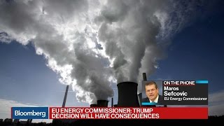 EUs Sefcovic Regrettable to Lose US as Climate Ally [upl. by Kenley]