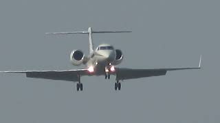 GULFSTREAM G450 VPCDE LANDING AT FARNBOROUGH AIRPORTEGLF UK 3082024 [upl. by Cheatham]