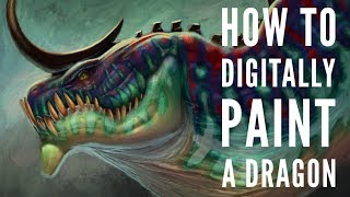 How to Digitally Paint a Dragon [upl. by Erodasi729]