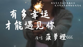 菠萝橙ccc【有多幸运才能遇见你】高音质 动态歌词Lyrics 「是你赐给我的勇气 让我更加爱你 这世界再多的神秘 我有你」 [upl. by Margetts]