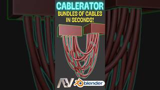 Complex bundles of cables in second in Blender using Cablerator [upl. by Nastassia]