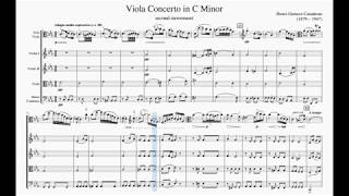 Animated Score  Casadesus Viola Concerto in C minor second movement [upl. by Ibba371]