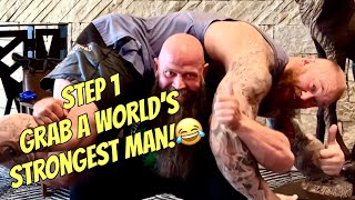 I SQUATTED World’s Strongest Man Hafthor Bjornsson 😂🤣 [upl. by Rinna]