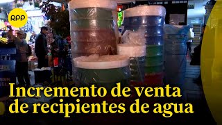 Se incrementa la venta de recipientes de agua por corte de agua en Lima [upl. by Cornelia165]