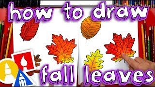 How To Draw Fall Leaves [upl. by Tychonn37]