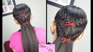 Abanico Trenzado  Peinados para Niñas  Peinados con Trenzas [upl. by Bithia928]