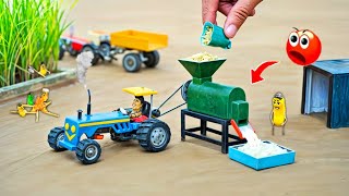 Tractor making rise mill machine A to Z process science projectdiy tractor home made rise thresher [upl. by Eustashe]