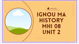 ignou Ma history  mhi 08 chapter 2  ignou course ignou exam part1 [upl. by Shaw]