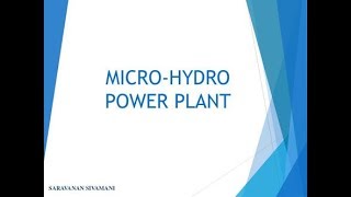 Micro Hydro Power Plant [upl. by Amal]