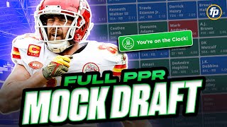 Full PPR Fantasy Football MOCK DRAFT for 2024 [upl. by Kelula]