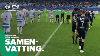 Laatste TEST voor COMPETITIE  PEC Zwolle  FC Groningen  Samenvatting [upl. by Yerfej]