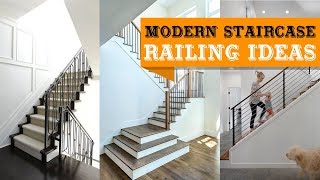 100 Modern Staircase Railing Ideas [upl. by Rehsu]