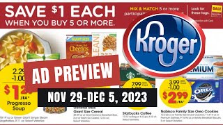 NEW MEGA SALE Kroger Ad Preview for 1129125  Buy 5 Save 1 Each Mega Weekly Digitals amp MORE [upl. by Garey]