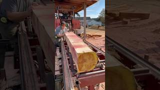 Red Cedar Cut Into 8x8 Material  Cooks AC36 sawmill [upl. by Cherilyn]