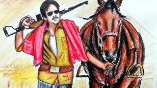 Sardaar Gabbar Singh Movie Poster Drawing for Pavan Kalyan fans [upl. by Sharla257]