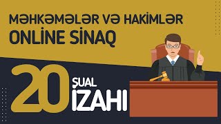 Qanunvericilik online mövzu sınağı 4  Məhkəmələr və hakimlər haqqında qanun [upl. by Nyraa]