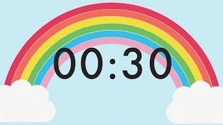 30 Seconds Countdown Rainbow Timer 🌈 [upl. by Ettenoj306]