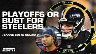 How the Steelers can CLINCH the playoffs  TexansColts rematch preview  NFL Live [upl. by Aleda]